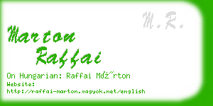 marton raffai business card